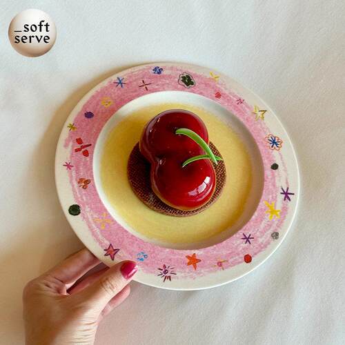 SoftServe柔软供应x欣安《蜡笔星星》竹纤维蛋糕高级感儿童餐盘子