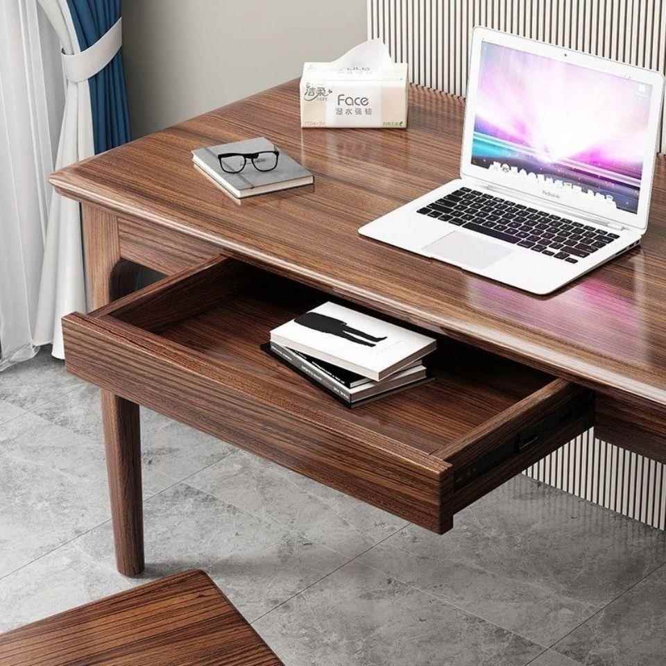 新大中式乌金书木家用简约写字YLV台型小户极简房学习桌书桌电脑