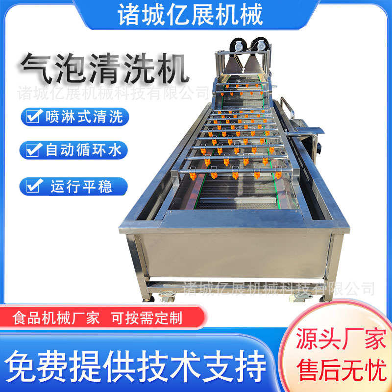 厂家直销大型辣椒白菜去泥沙气泡清洗设备不锈钢圣女果冬枣气泡清