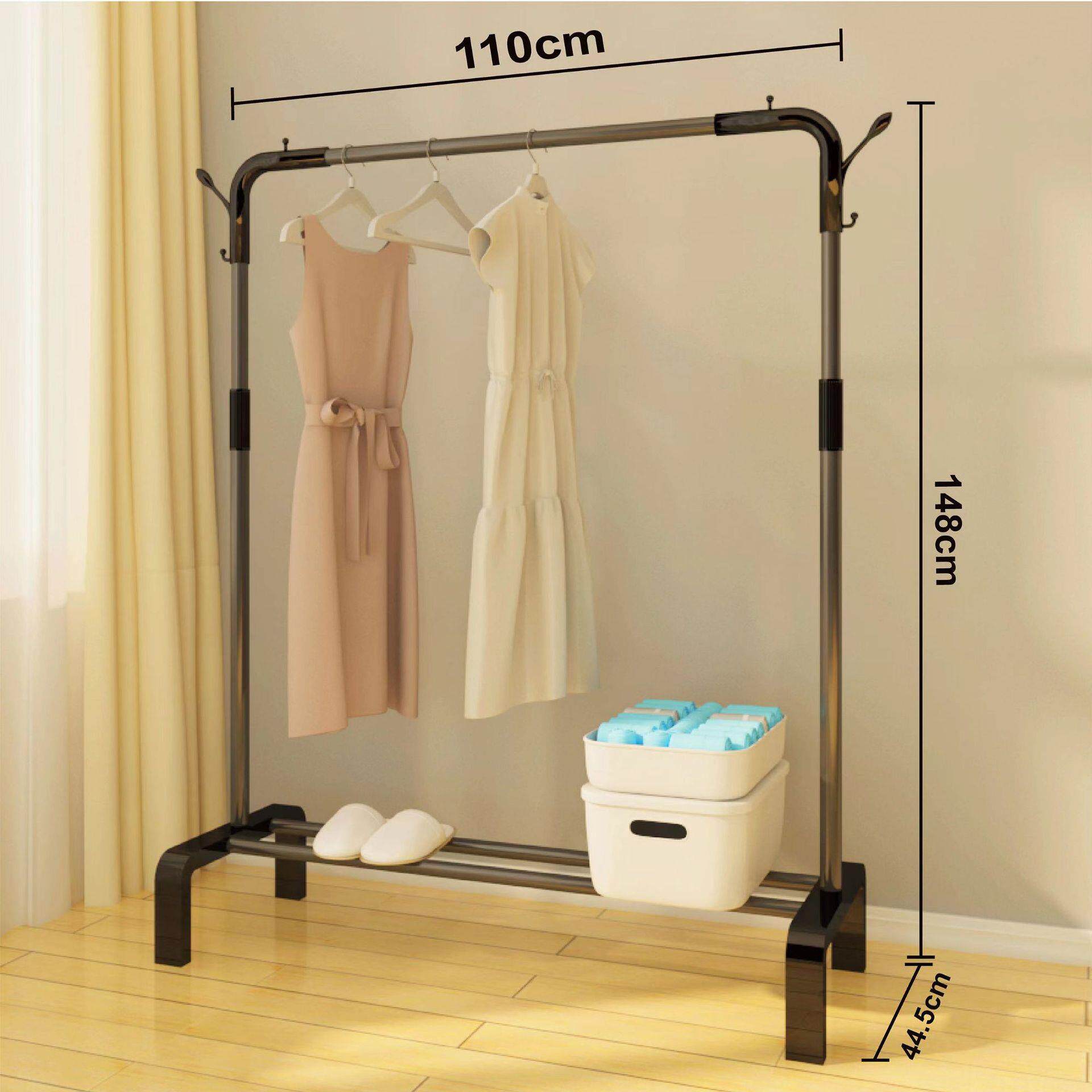 晾衣架落地立式加粗加厚衣帽架家用卧室阳台晾衣杆晒衣服架子挂架