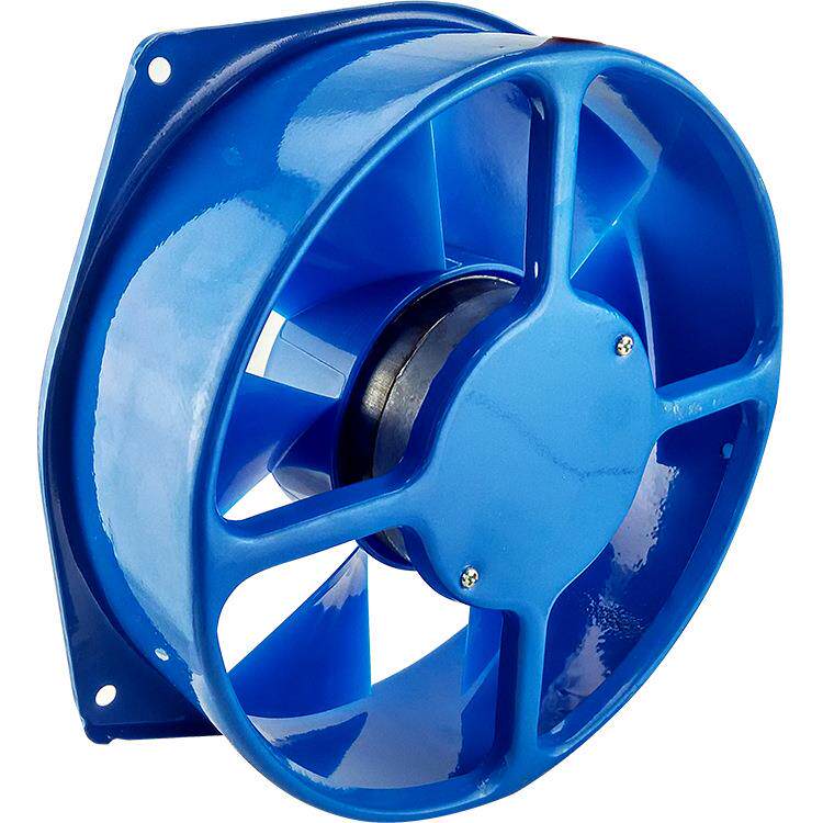 直销200FZY2-D蓝色铁壳220V/380V散热风扇21070大风量机箱风扇