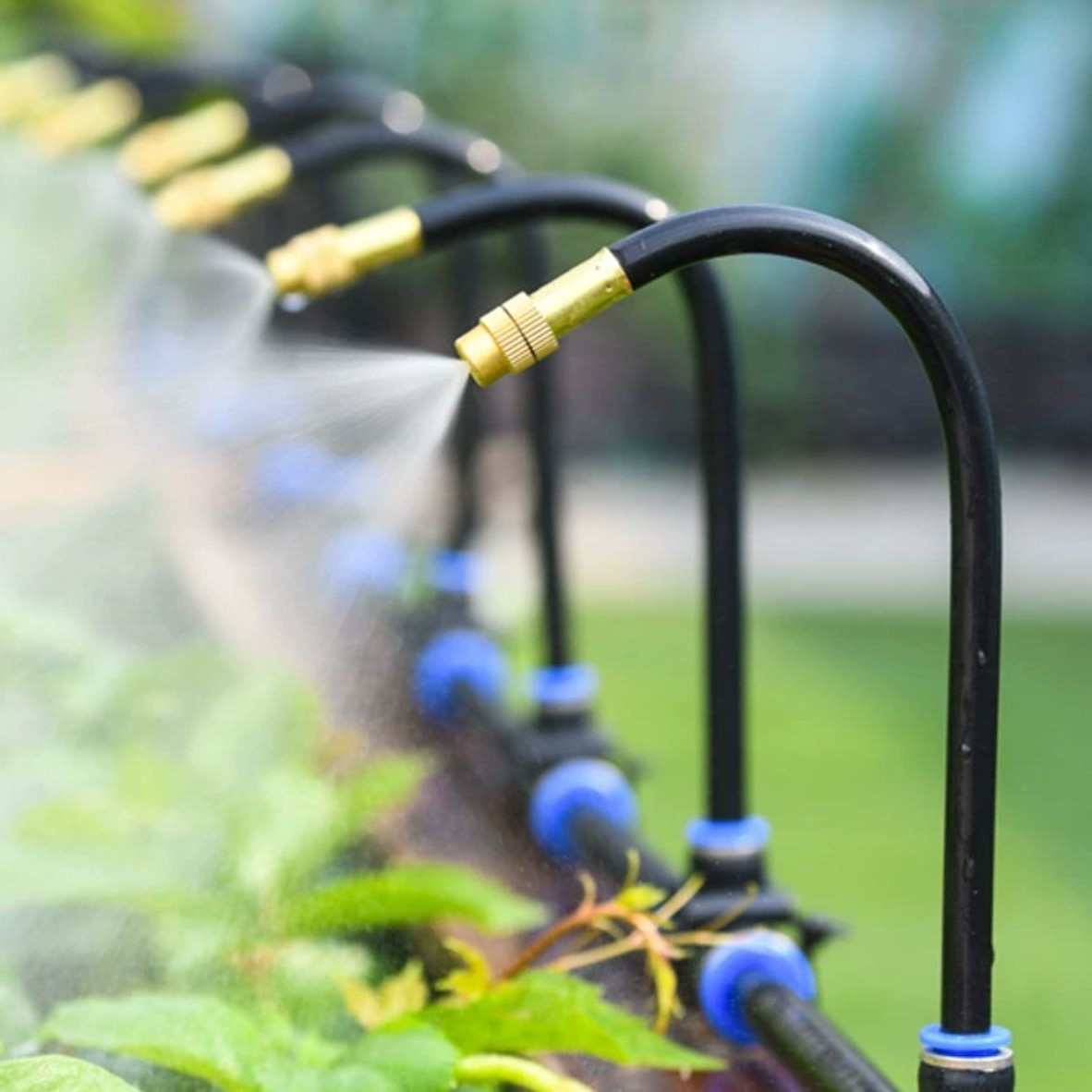 万向喷头浇花悬挂套餐系统洒水配件接头插式喷雾地式水管喷头浇水