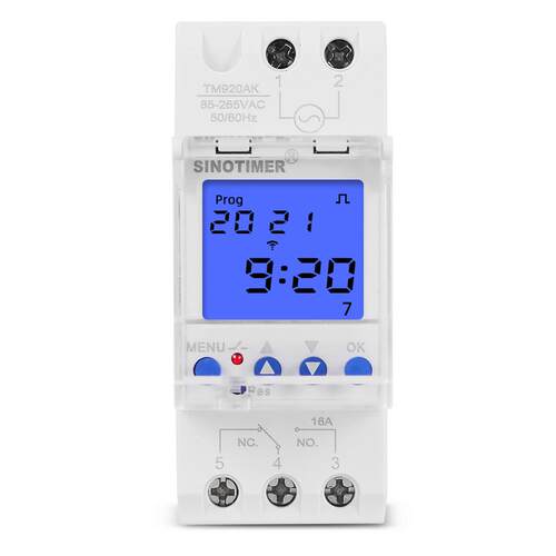 TM920AK电源时控开关智能开关定时器 年月日定时开关背光85-265V