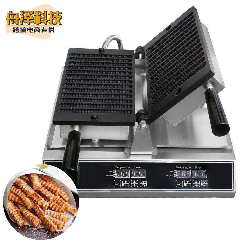 螺纹华夫饼机餐饮商用不锈钢电热香酥食品机跨境热销欧规华夫炉