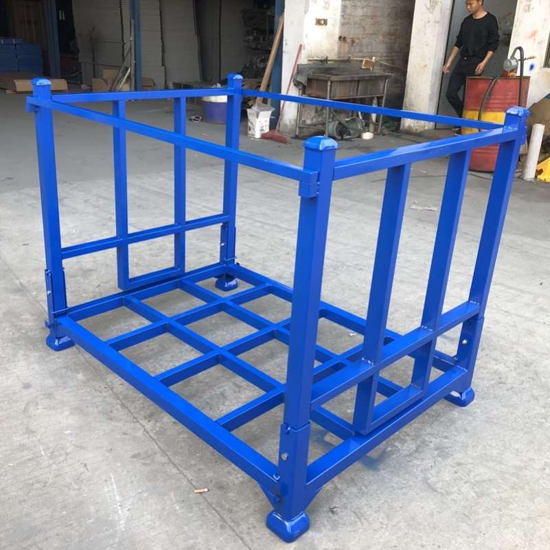 插管堆垛架钢制货架仓储叉车折叠式冷库堆垛架巧固架插管式堆叠架
