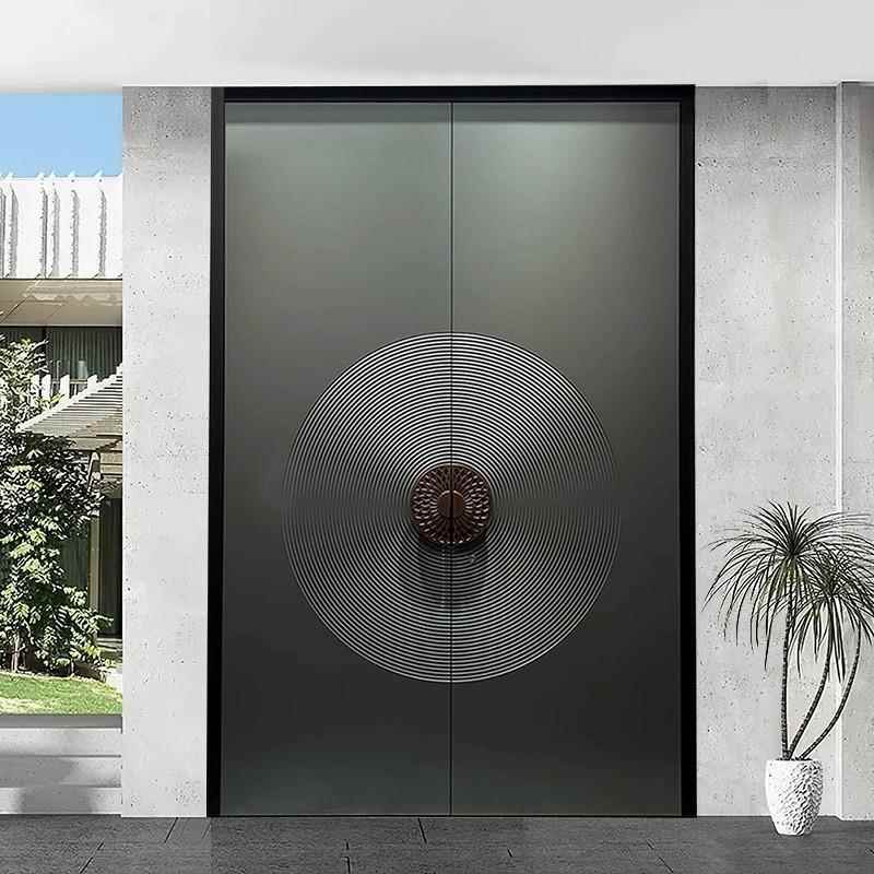 简约铸铝门别墅大门入户门防盗门进户门子母门双开家用精雕装甲门