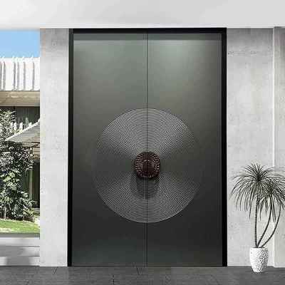 简约铸铝门别墅大门入户门防盗门进户门子母门双开家用精雕装甲门