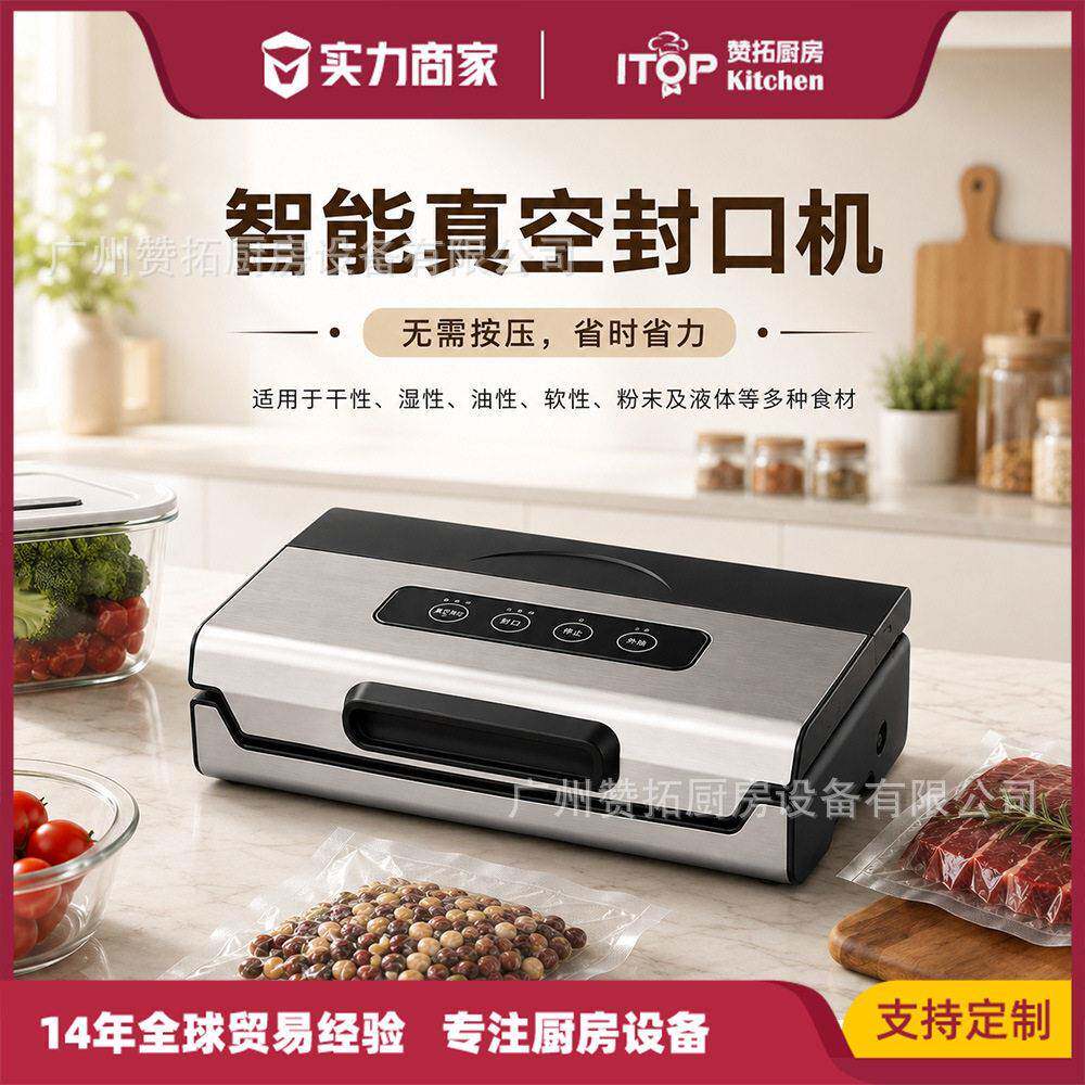 跨境真空封口机干湿食品包装机密封真空机小型密封机食品塑封机