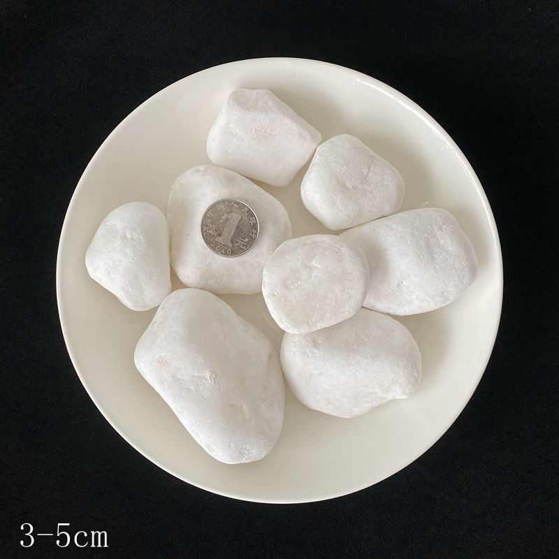 白色 -白玉石 花盆2cm石鹅卵石机制面肉铺多批发1 庭院装饰白