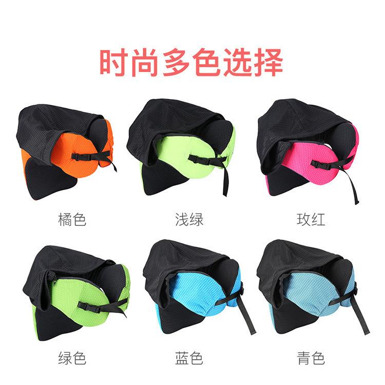 新款直销跨境脖子靠枕u型枕护颈枕头带帽午休便携式旅行枕颈部支