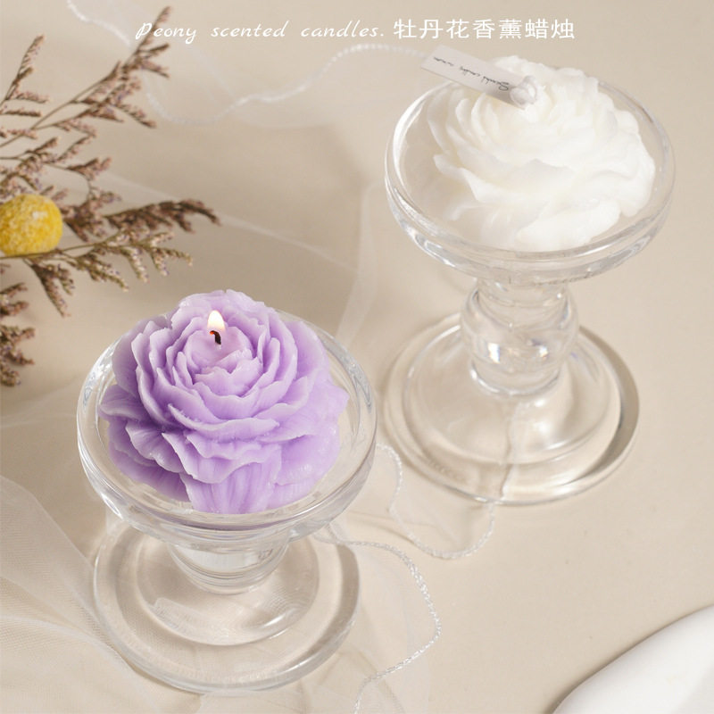牡丹花伴手礼香薰蜡烛蜡烛蜡片