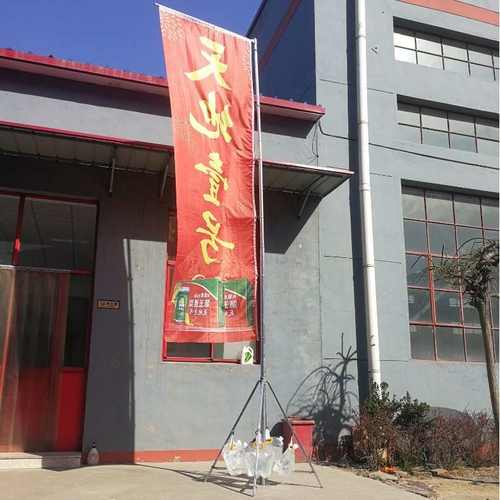 厂家批发围挡旗杆水袋旗杆新款无底座注水旗杆5米7米铝合金伸缩杆