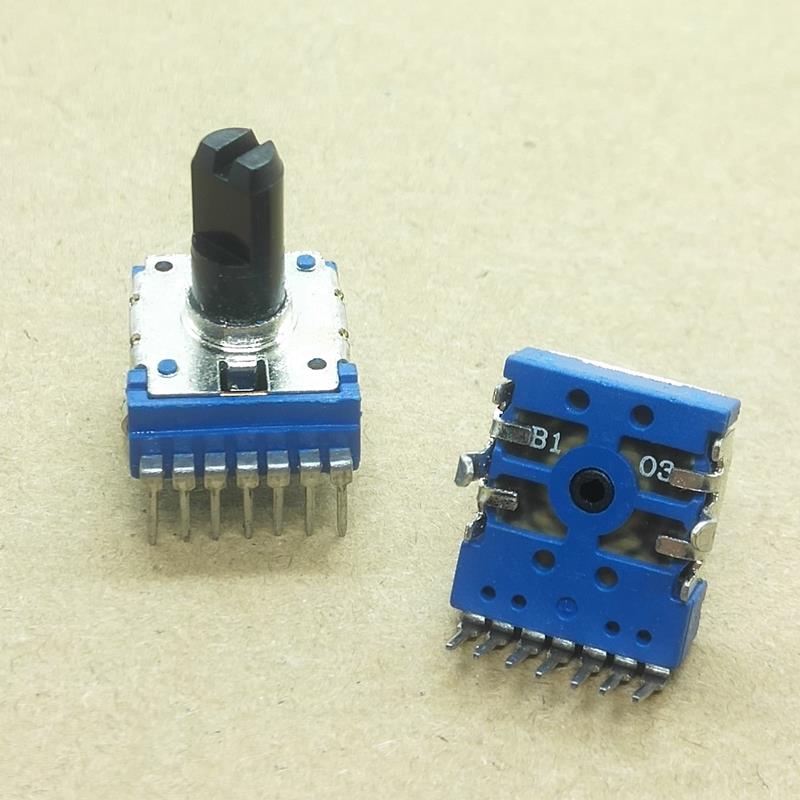 RK14型 B10K 电子琴电位器 立式 单排7脚 柄长12MM 音量电位器