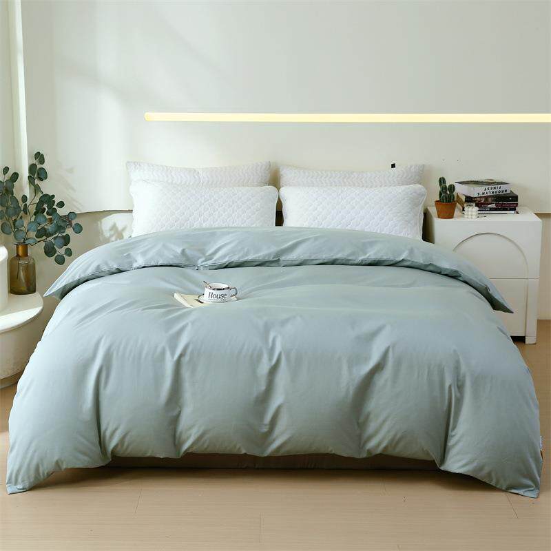 A类母婴简约斜纹纯色单被套全棉床上用品纯棉被罩单品南通市家纺