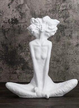 欧式树脂雕塑工艺品爆炸头轻奢创意家居客厅房间电视柜装饰品摆件