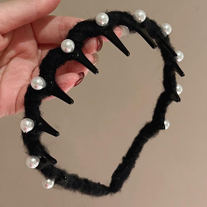 秋冬款碎发毛线发箍发箍波浪发饰