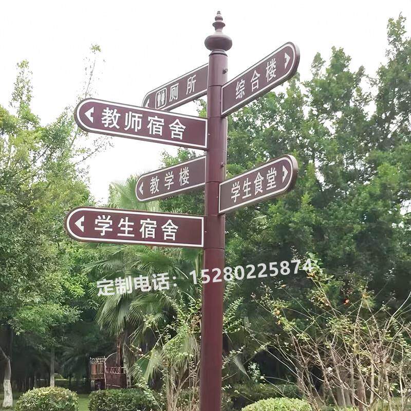 户外景区指路牌引路标识牌小区楼栋指引路标公园分流导向牌指示牌