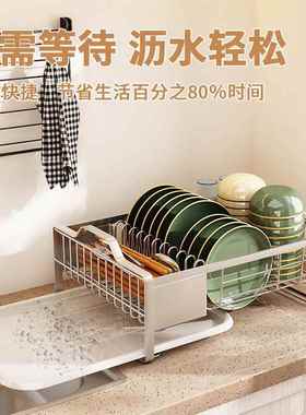 碗MZ-68096架沥水架04房不3锈钢碗放碟架碗盒家用台式沥水篮厨收