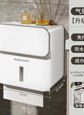 批发壁挂式抽纸盒卷纸防水盒免打孔卫生间厕纸盒厕所纸巾盒置物架