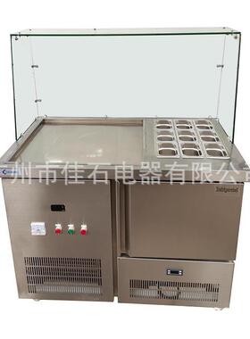 2025新款泰式酸奶机单锅6桶炒冰机110V冰箱炒冰淇淋卷机厂家