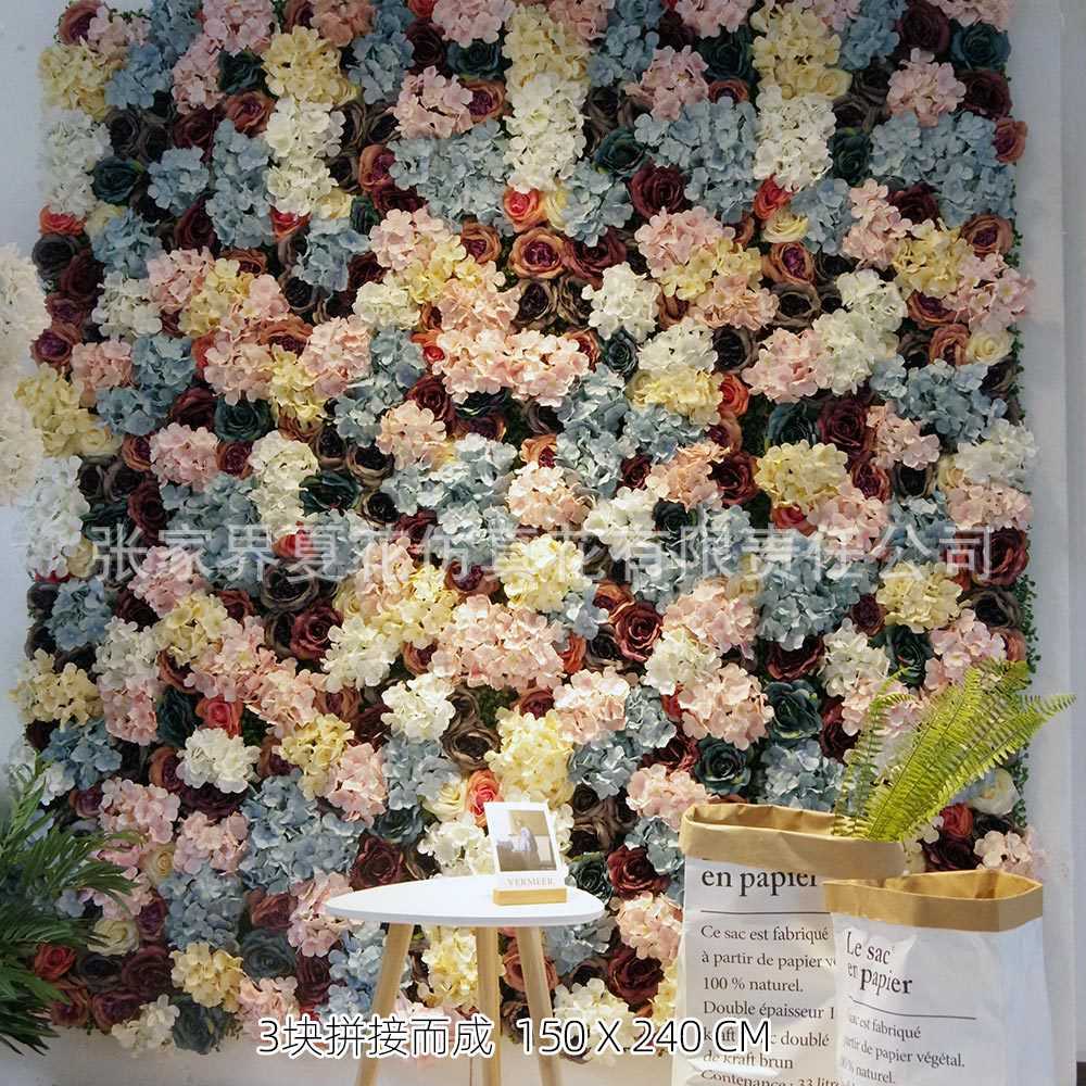 花墙室内装饰花墙墙摄影背景植物拍照墙背景玫瑰仿真商场婚礼花墙