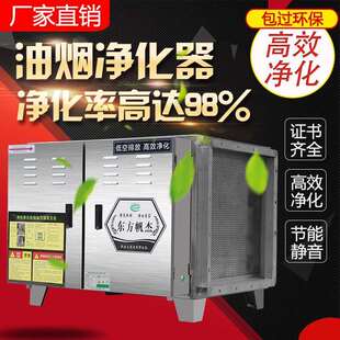 低空排放油烟净化器商用静电复合饭店厨房分离过滤机无烟环保设备