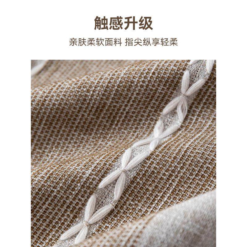 侘寂风棉麻桌布餐桌垫茶几布艺长方形轻奢高级感2025新款台布,居家布艺,椅套/椅垫,淘宝优惠券,粉丝福利购,淘宝优惠卷