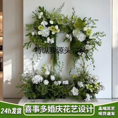 排花艺布排置婚森婚礼庆花园花仿真花造景橱pxx10035窗地排莫系奈
