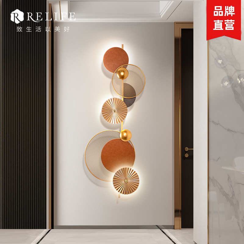 福雕家饰客厅轻奢沙发背景墙装饰画现代简约新款餐厅卧室氛围灯