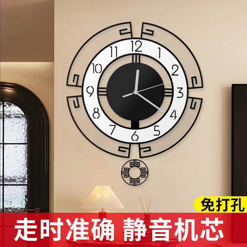 家用挂钟客厅创意现代静音简约大气时钟石英钟时尚个性北欧钟表