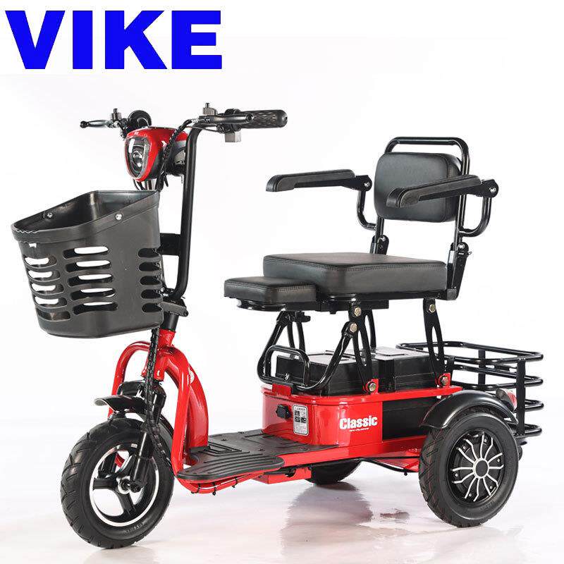 跨境折叠电动三轮休闲代步电动车电动椅子电瓶车 残疾老人后驱车