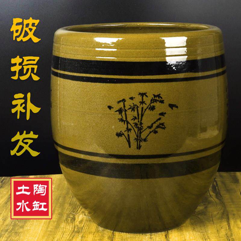 陶瓷米缸家用老式储水厨房储物带盖子酱缸土陶腌菜发酵缸大水缸瓦