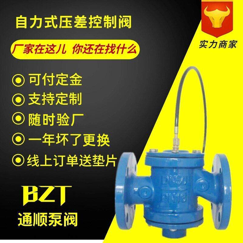 法兰自力式压差控制阀dn100空调水流量控制阀铸铁ZYC动态旁通阀
