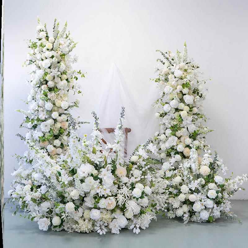 婚庆道具白色直立拱门仿真花艺套装活动庆典婚礼现场摆设场景布置