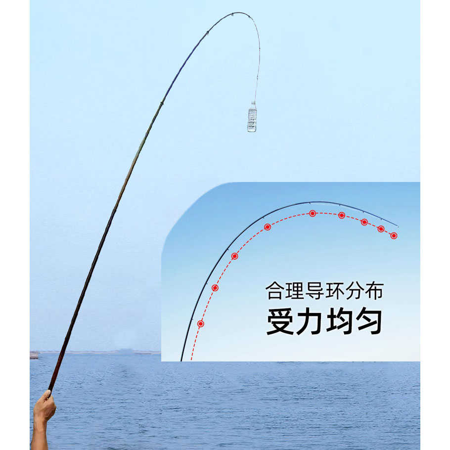 矶竿滑漂远投矶钓竿4号矶杆超轻超硬碳素大导环浮游矶钓短节船竿