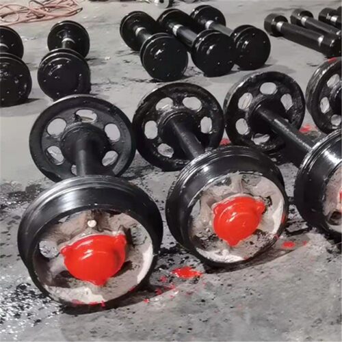 厂家直发固定式矿车轮对 矿用平板车轮对 轨距600/900铸钢轮对