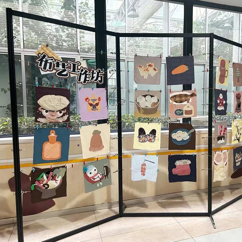 学校用展板摄影作品美术展览展示架铝合金移动广告展示架亚克力