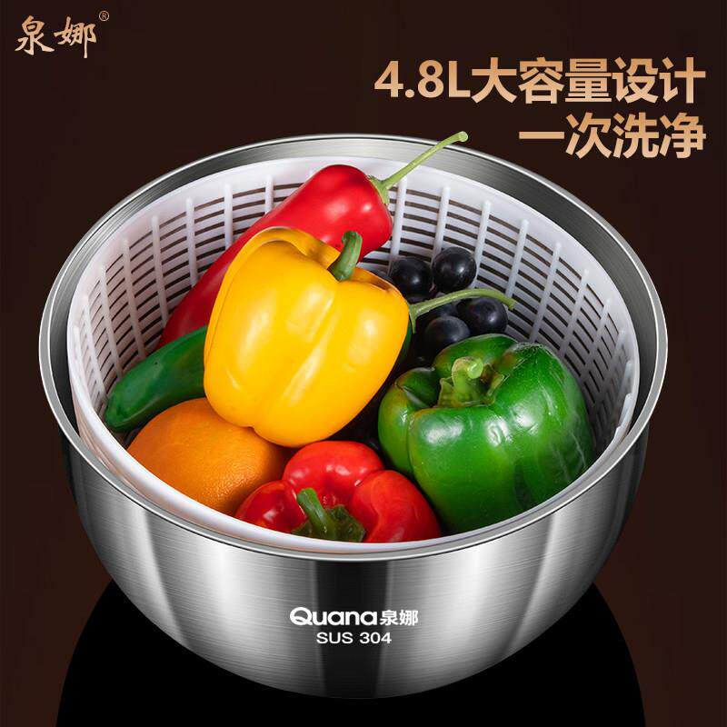 304钢蔬菜脱水器器脱甩菜水电动蔬菜机水充电电动脱水机家用沙拉