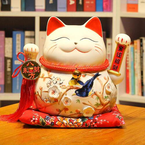 摇手招财猫摆件开业大号店铺收银台前台家居客厅装饰乔迁新居礼品