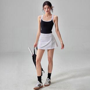 Sunburst Rib Cami Dress Texture Built Shorts Comfort
