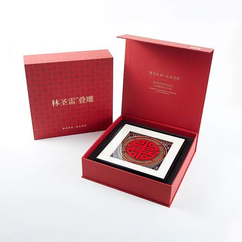 高档林圣雷叠雕福字禄喜财摆台件装新中饰寿老板桌式茶室乔迁送礼