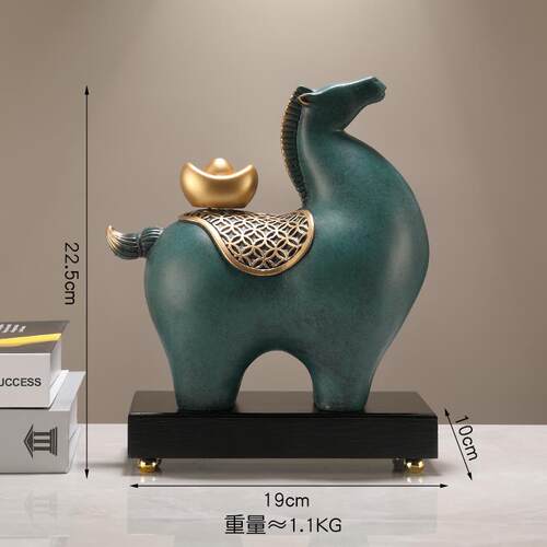 正品沛纳丽中式马到成功家居品酒装饰摆件办公柜桌面工艺品开业礼