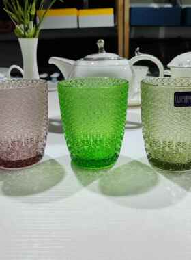 ROUPA罗派玻璃杯酒店客房家用餐厅彩色水杯牛奶杯茶杯啤酒饮料杯