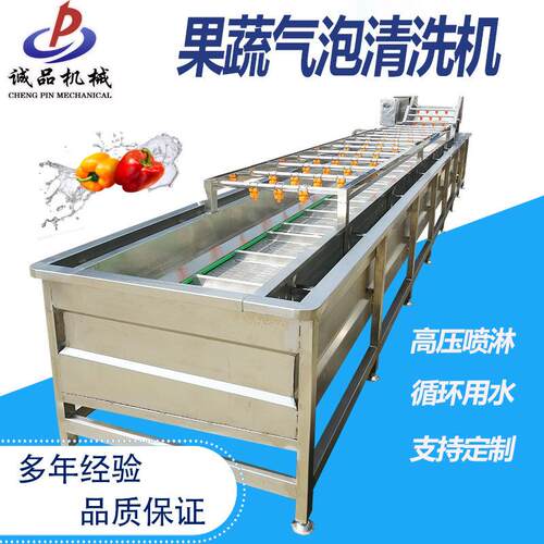 红枣气泡喷淋清洗机青椒果蔬清洗机鱼腥草海带菜高压清洗设备