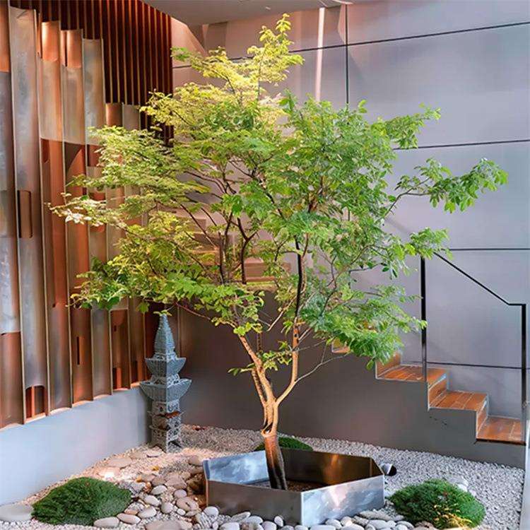 仿真青枫树鸡爪槭绿植大型景观造景室内商场橱窗软装假树装饰摆件