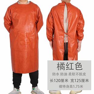 围裙新款 花店杀猪杀鱼宠物店 防水防油不掉皮上班2025男女防尘有袖