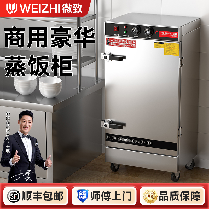 微致蒸饭柜商用蒸饭车电蒸箱蒸菜机馒头饺子机器蒸汽炉全自动燃气