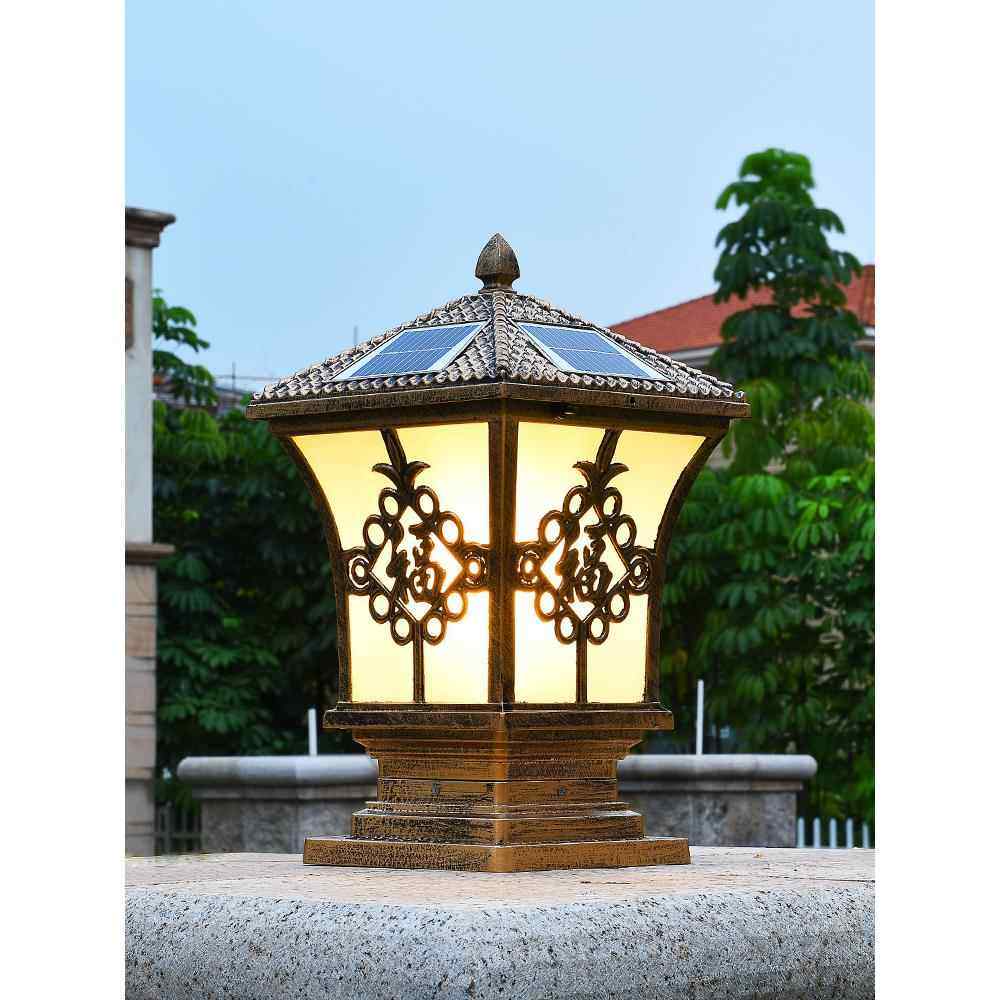 围墙头灯太阳能户外庭院灯灯防室柱外门柱豪田（家花园别墅大门水,家装灯饰光源,柱头灯,淘宝优惠券,粉丝福利购,淘宝优惠卷