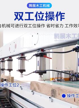 全控自动榫槽TZ-01594侧孔机厂家直销实轴木家具数三连开槽打孔机