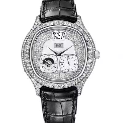 公价68.5万[9.8新]伯爵POLO系列白金原钻自动机械男表G0A32018